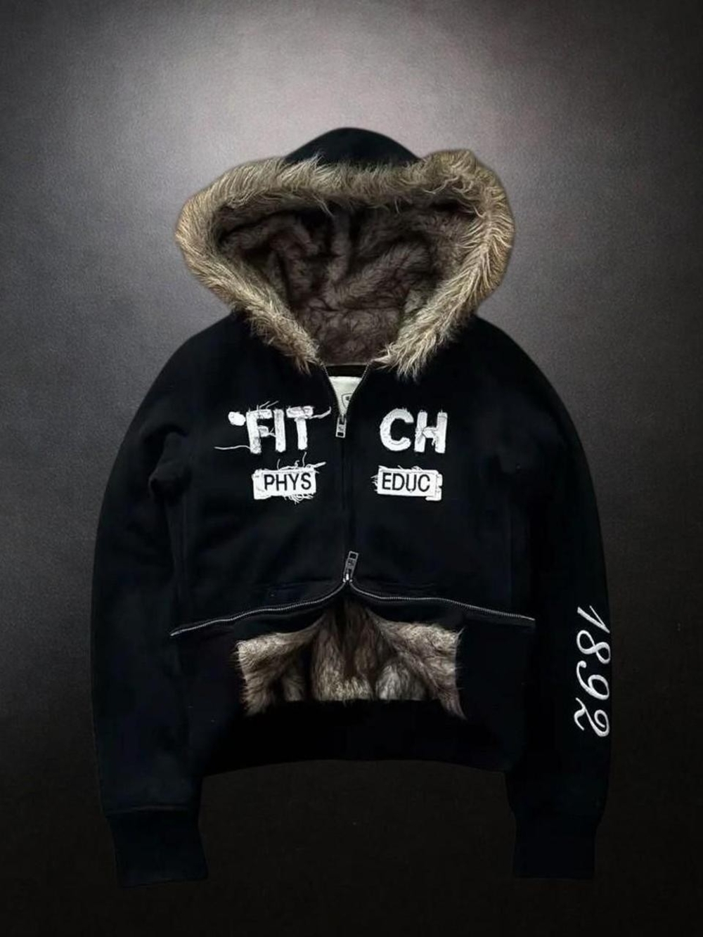 Abercrombie & Fitch Brown Faux Fur-Lined Jacket